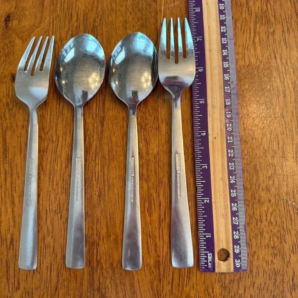 Cambridge Stainless Steel Flatware Replacement Pcs 2 Spoons 1 Fork 1 Salad‎ Fork